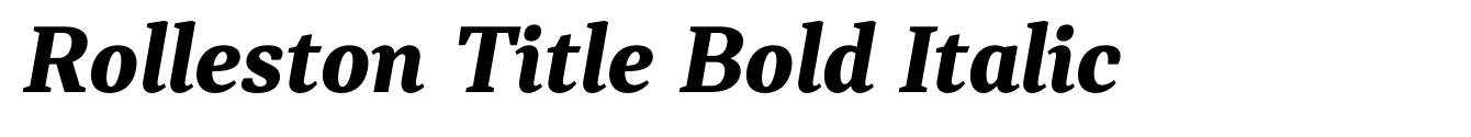 Rolleston Title Bold Italic image